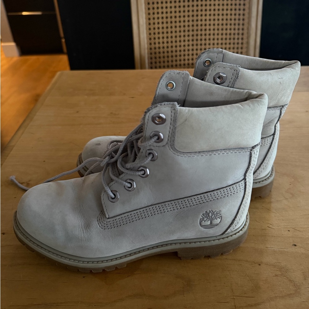 Timberland Women's Light Gray Combat Boots